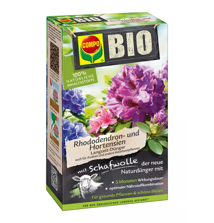 Compo BIO Rhododendron&Hortensien LGZ-Dünger mit Schafwolle 