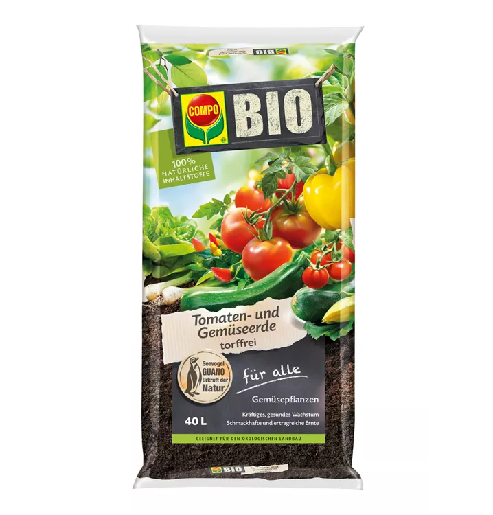 Compo BIO Tomaten- und Gemüseerde torffrei 