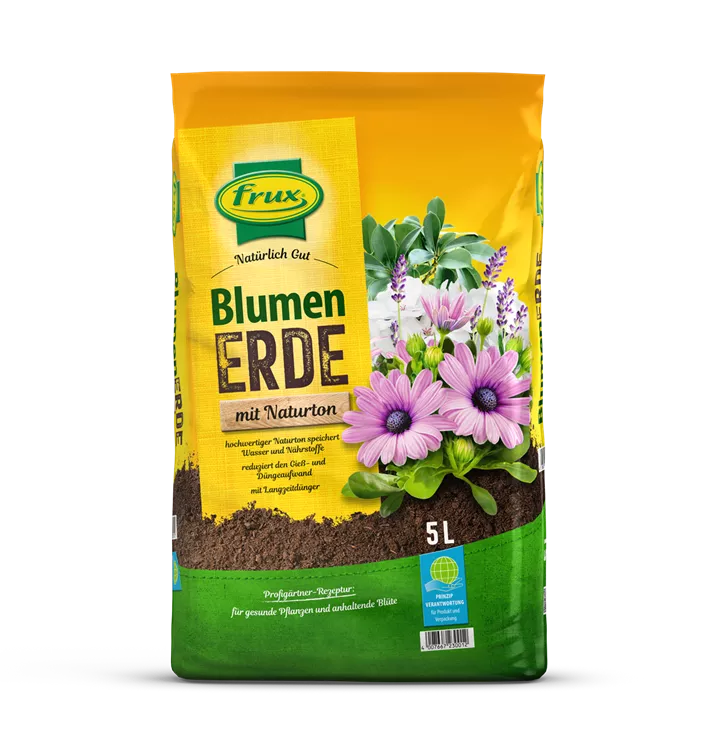 frux Blumenerde mit Naturton