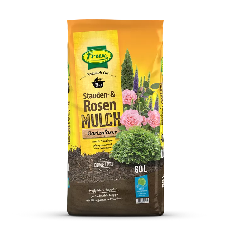 frux Bio Stauden- & Rosenmulch – Gartenfaser -torffrei-